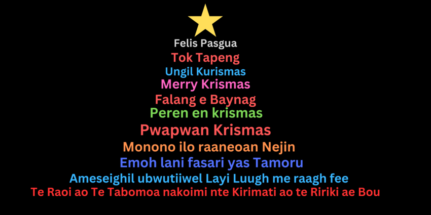 ways to say merry christmas in Micronesia